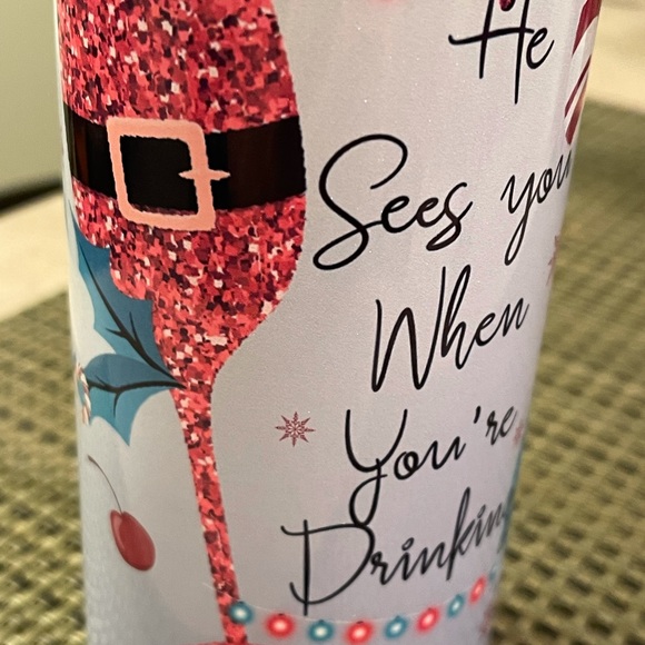 Stainless Steel 20 oz Christmas Tumbler. - Picture 2 of 5